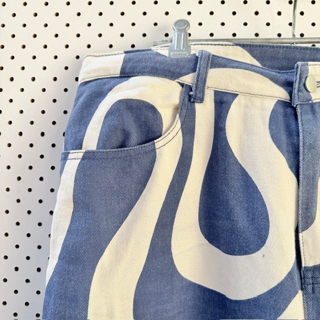 CIDER / everyday illusion  print wide leg jeans / XL (3927971023564847969)