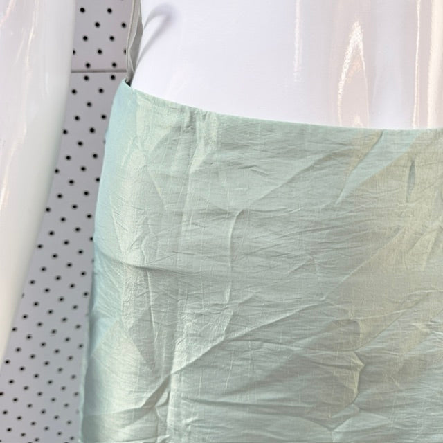 Haydenmarc - Sage Green Satin Maxi Skirt - 1990s Vintage NZ Made - Size 18 (3927971120134527096)