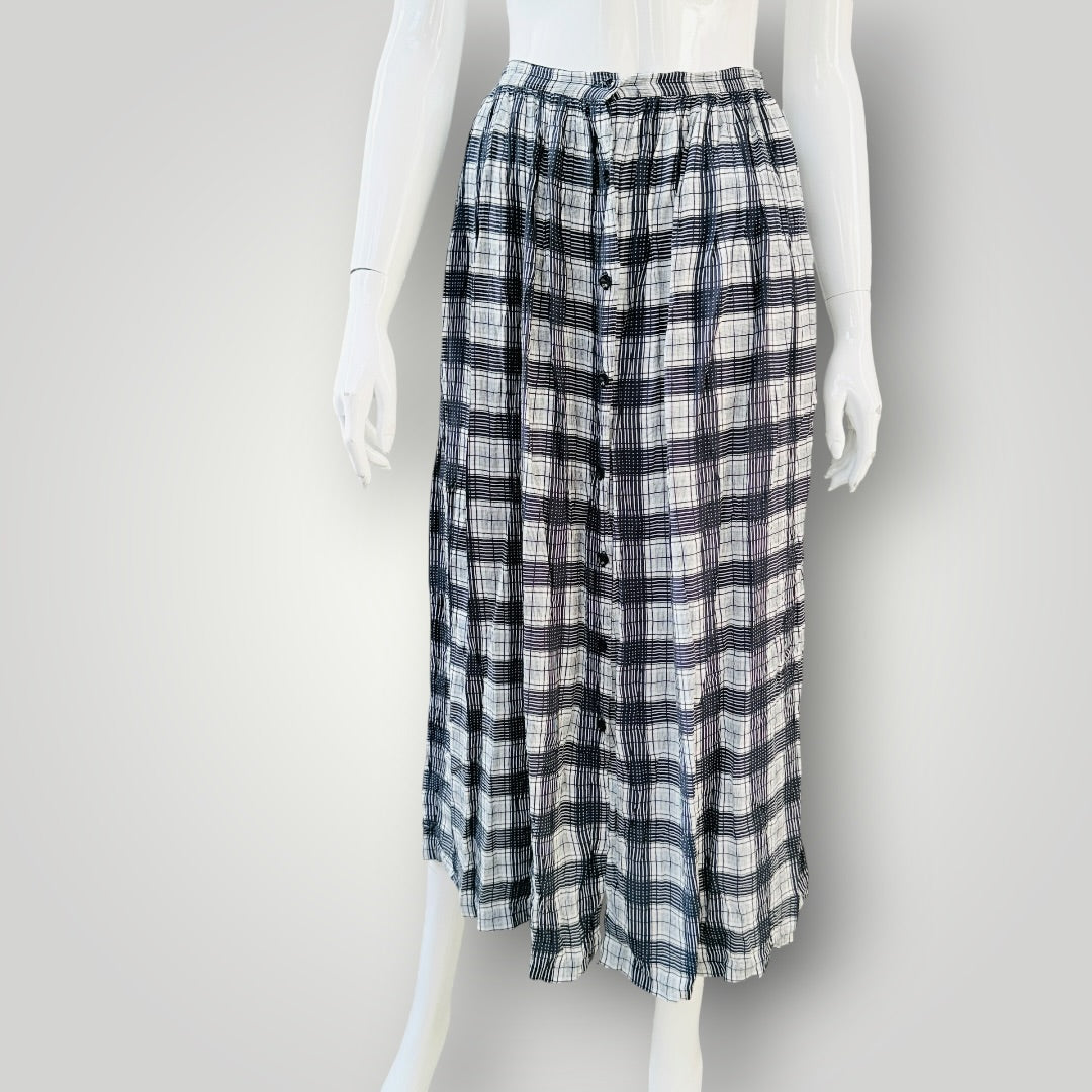 Country Road - Plaid Midi Skirt - 1990s vintage Australia Made - Size 8 (3927971329579205423)