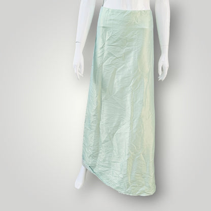Haydenmarc - Sage Green Satin Maxi Skirt - 1990s Vintage NZ Made - Size 18 (3927971333698223545)