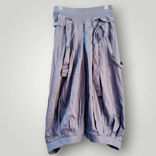 Y2k vintage / COP COPINE / grey pleated tie-waist harem pants / S (3927971369183479249)