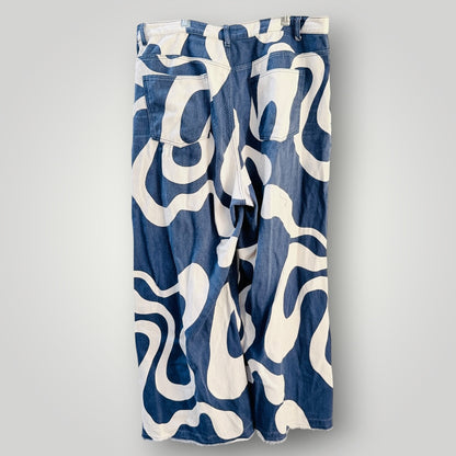 CIDER / everyday illusion  print wide leg jeans / XL (3927971374656675473)