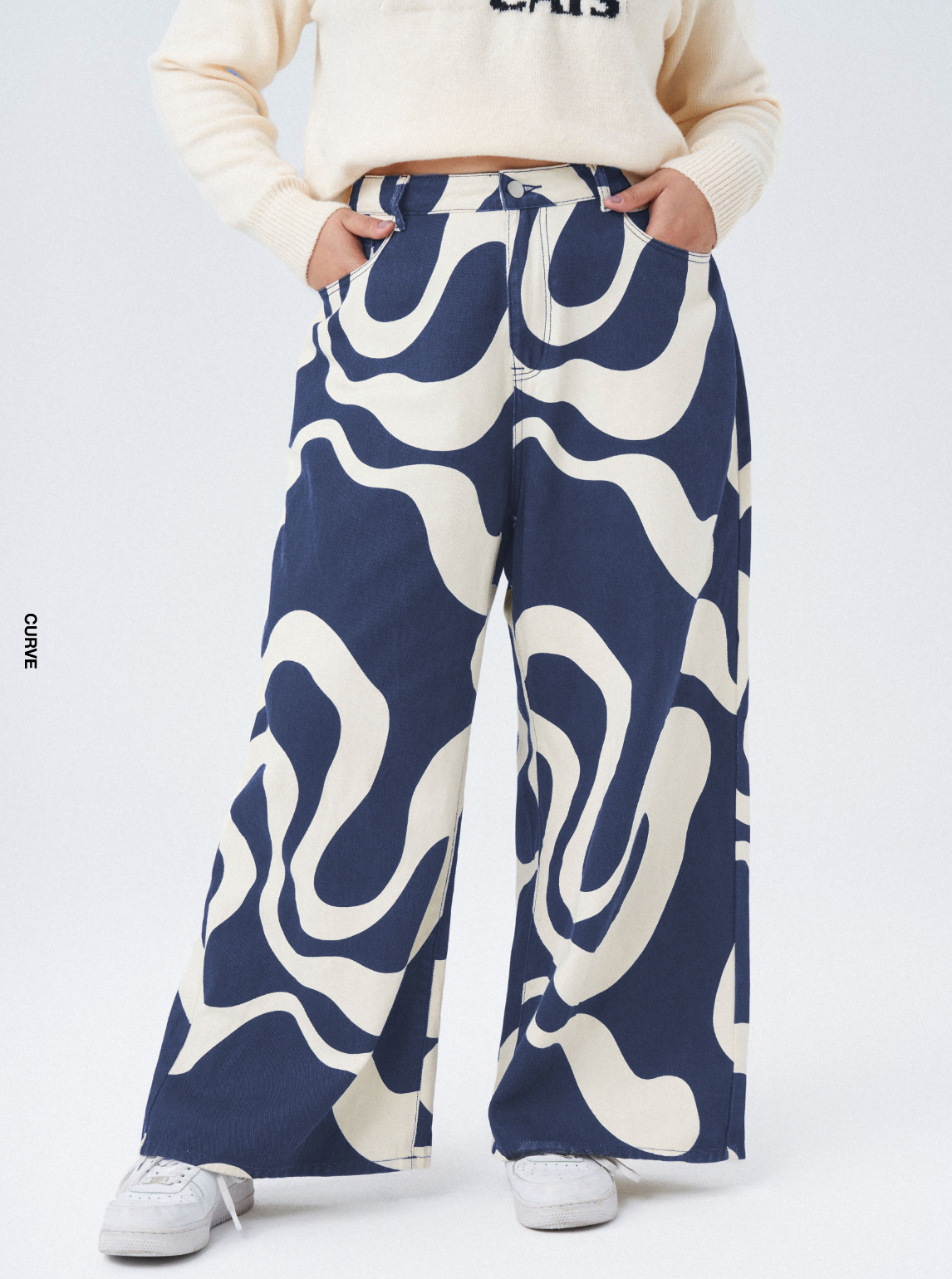 CIDER / everyday illusion  print wide leg jeans / XL (3927973841321336923)