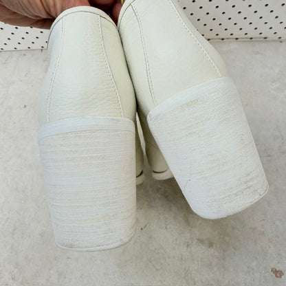 Intentionally Blank - White Leather Ankle Boots - Size 9 (3928058786038184216)