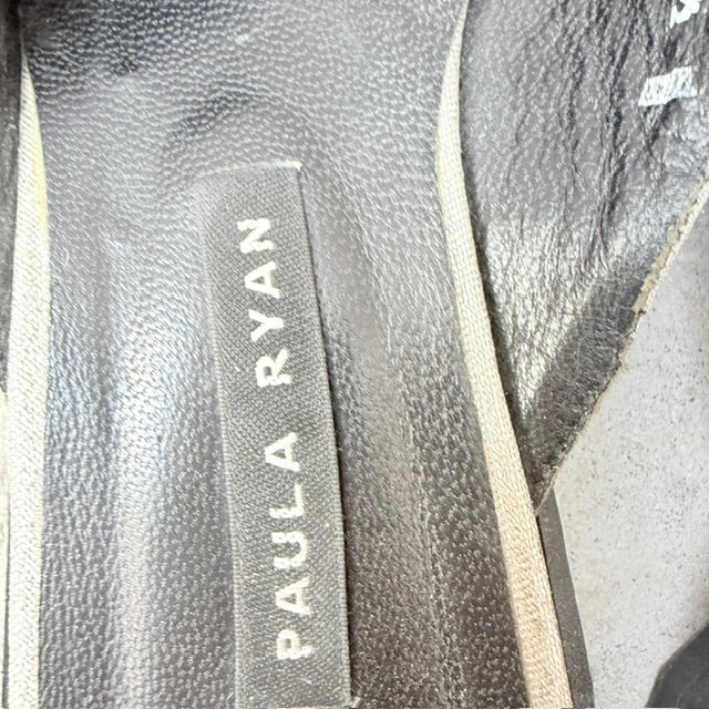 Paula Ryan - Silver Metallic Slip-On Mules - NZ Made - Size EU 39.5 (NZ 8.5) - (3928058848900078811)