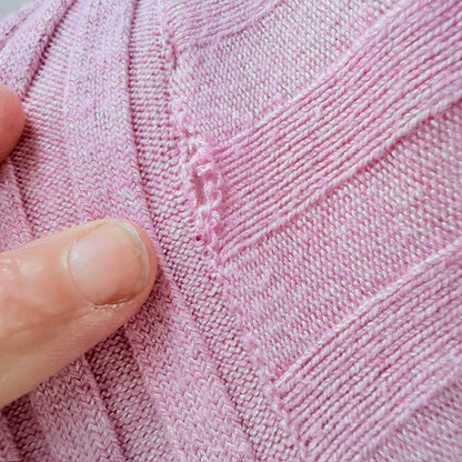 Acler - Twist Front Ribbed Knit Crop Sweater - Pink - Size 12 (3928077770730246230)