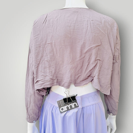 Hall - Lilac Knot Front Crop - Vintage NZ Made - Size S/M (3928077877336926821)