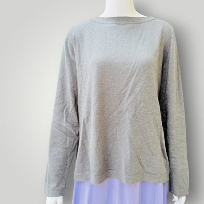 Sills - Organic Cotton Cashmere Crewneck Jumper - Grey - Size XL (3928077906563899094)