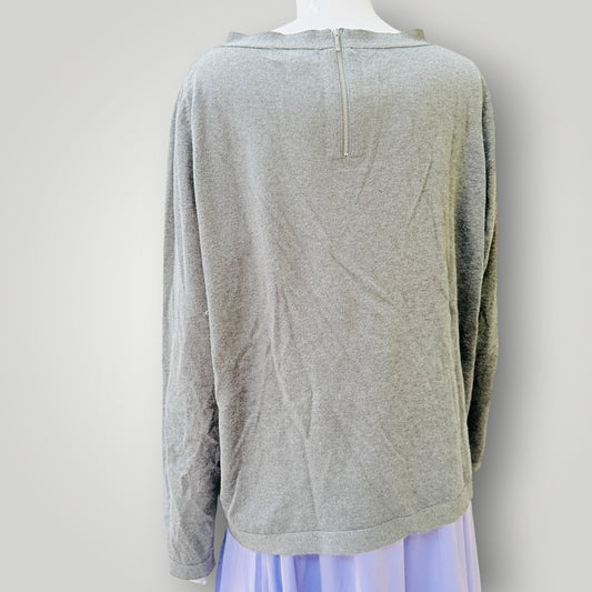 Sills - Organic Cotton Cashmere Crewneck Jumper - Grey - Size XL (3928077908665307723)