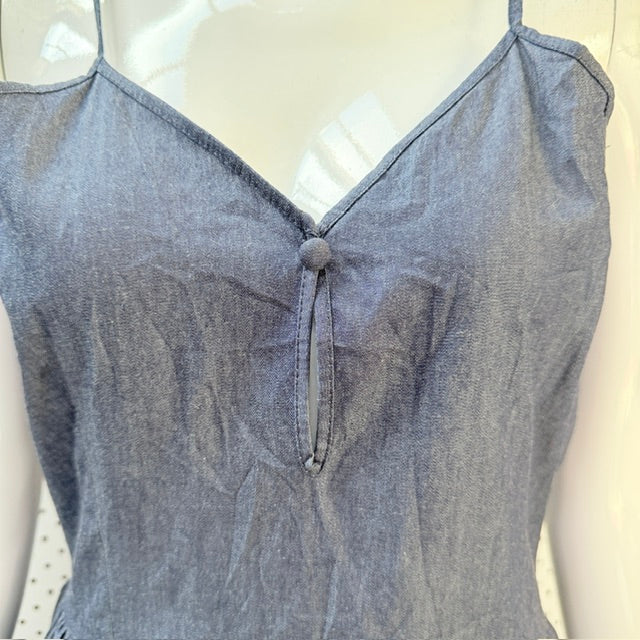 1990s vintage / Famous - Denim Cami Sundress - Vintage NZ Made - Denim - Size 10 (3928209572191197238)