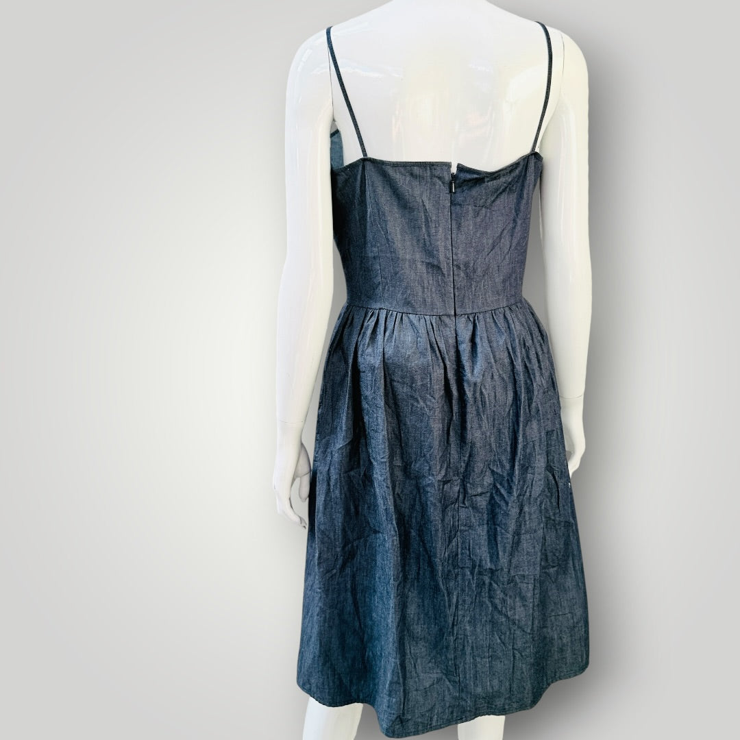 1990s vintage / Famous - Denim Cami Sundress - Vintage NZ Made - Denim - Size 10 (3928210927126286068)