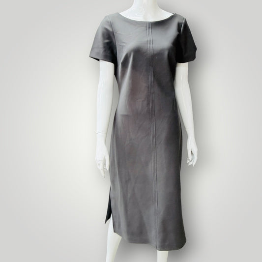 Taylor Boutique / open back dress / grey / s / made in nz (3928666406300613238)