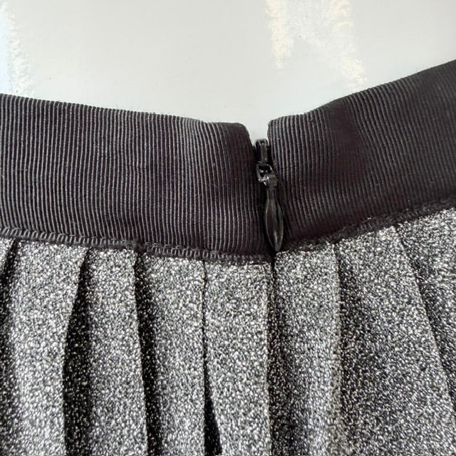 Day Birger et Mikkelsen - Metallic Pleated Midi Skirt - Silver & Black - Size S (3928680153399078380)