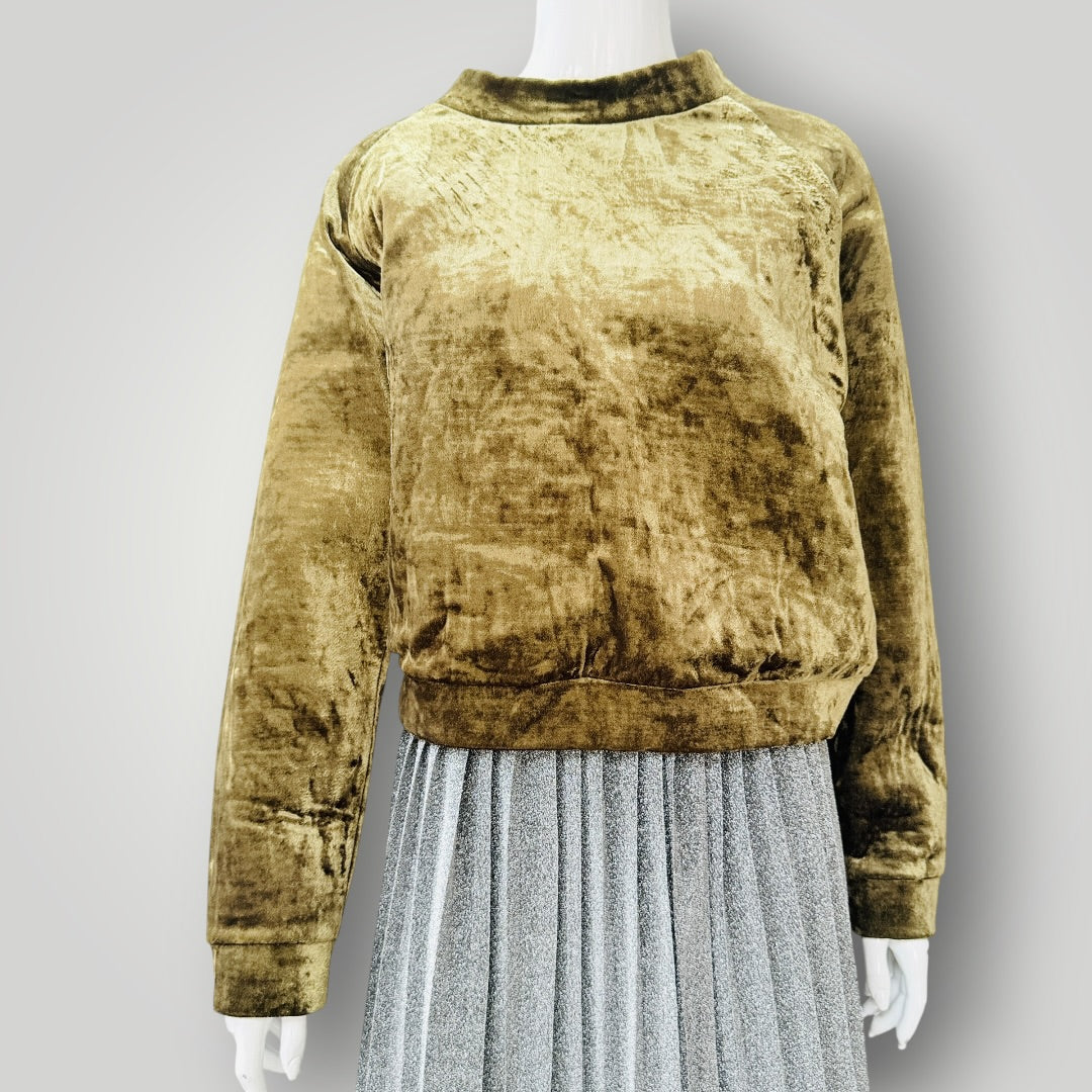 Trelise Cooper - Velvet 'Cake Over The Top' Top - gold - Size M / BNWT (3928682214384789410)