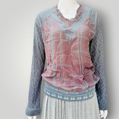 Nom*d  - Long Sleeve Printed Top - Made in NZ - Size S (3928682243964903494)