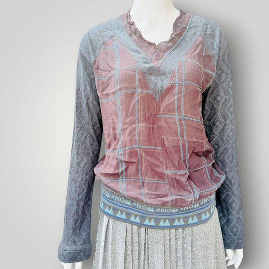 Nom*d  - Long Sleeve Printed Top - Made in NZ - Size S (3928682243964903494)