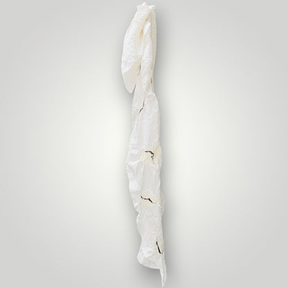 Handmade Nuno-Felted Textured Silk Scarf - white silk and merino (3928682267218942111)