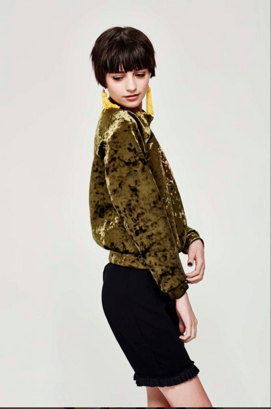 Trelise Cooper - Velvet 'Cake Over The Top' Top - gold - Size M / BNWT (3928735385363529575)