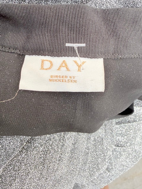 Day Birger et Mikkelsen - Metallic Pleated Midi Skirt - Silver & Black - Size S (3928748615520041832)