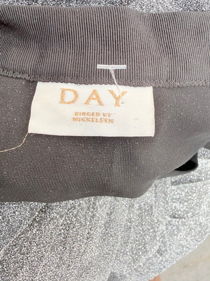 Day Birger et Mikkelsen - Metallic Pleated Midi Skirt - Silver & Black - Size S (3928748615520041832)