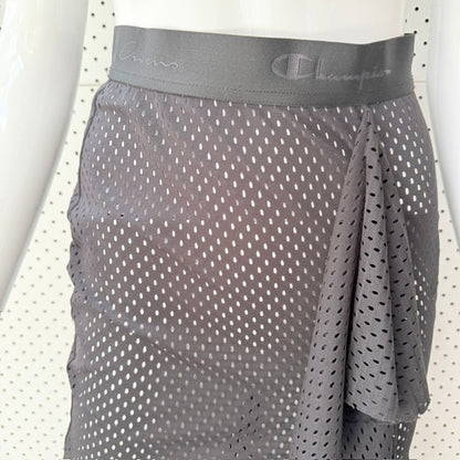 Rick Owens x Champion - Mesh Asymmetric Draped Skirt - Black - S (3928749305483224550)