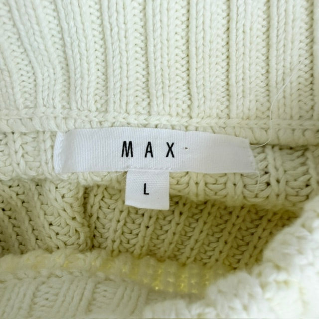 Max - Ribbed Organic Cotton Knit Sweater - Butter Yellow - Size L (3928749355349373175)