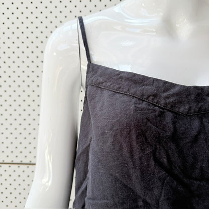 Twenty-Seven Names - Linen Camisole Top - NZ Made - Navy - Size 12 (3928749414917930607)