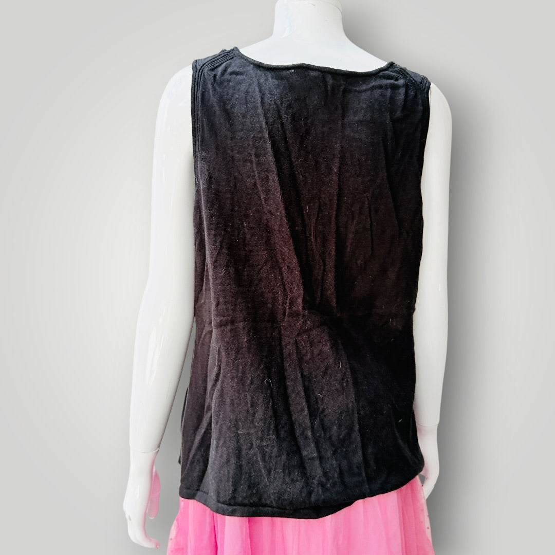 Coldwater Creek - Silk Tank Top - Black - Size XL (3928749700834006156)