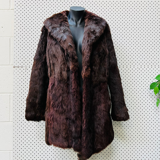 vintage / genuine fur coat / S/M