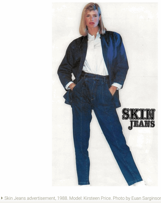 authentic 1980s SKIN jeans / made in nz / s/m